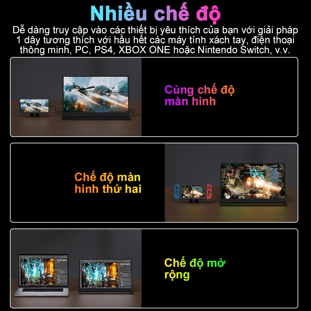 Màn hình trò chơi di động VOZY, Thích hợp cho giá đỡ mở rộng máy tính xách tay Ps4 Điện thoại di động PC Android Switch Macbook HDMI Bảo hành chính hãng | BigBuy360 - bigbuy360.vn
