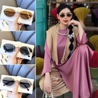 Mắt kính ngố thầy bói chụp ảnh mặc áo dài Tết 2025, kính râm mặt tròn chụp ảnh cưới style cổ trang