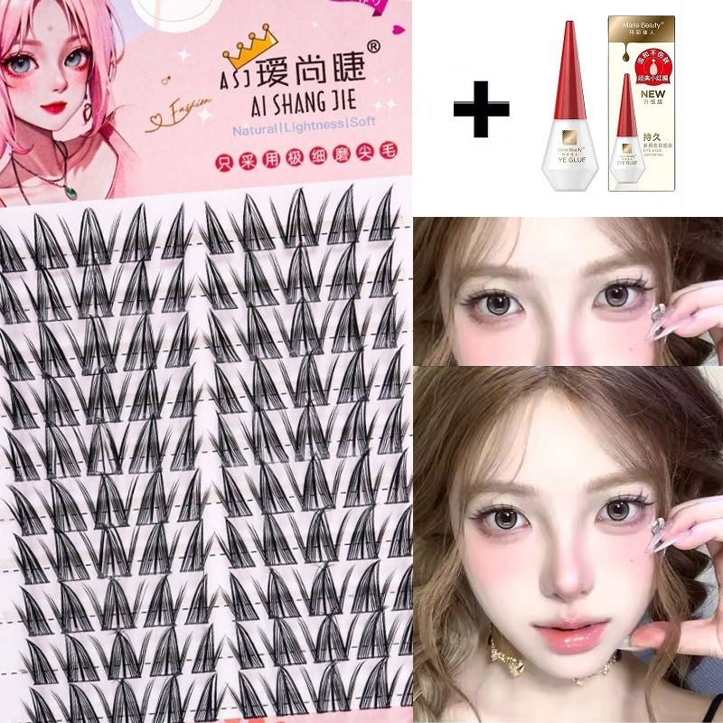 Hướng Dương Lông Mi Giả Manga Lông Mi Cosplay Tự Nhiên Làm Dày Lông Mi Nối Mi Lông Tơ Manga Nối Mi M