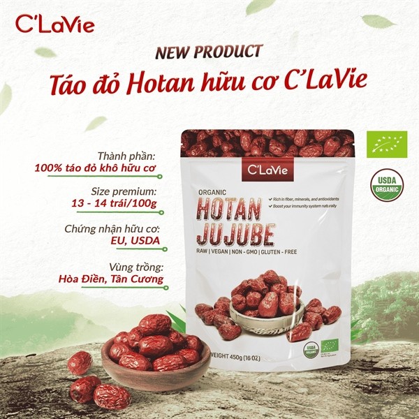 Táo đỏ Hotan hữu cơ C'LaVie 450g (450G)
