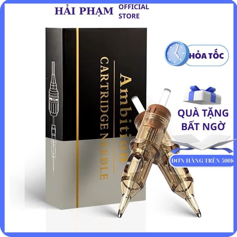 Kim Pen Phun Xăm Ambition Nâu Chính Hãng Phun Xăm Hộp 20 Kim