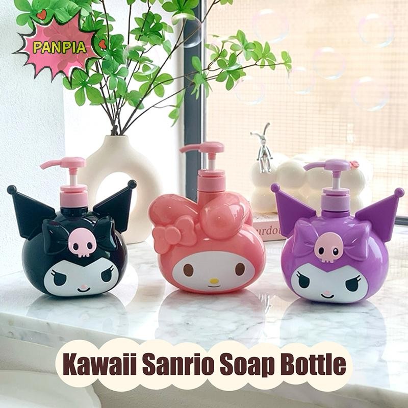 PNPIA 900ml Sanrio Kuromi Chai Xà Phòng Kawaii My Melody Dầu Gội Tắm Sữa Sub-Bottle Lotion Press Cha