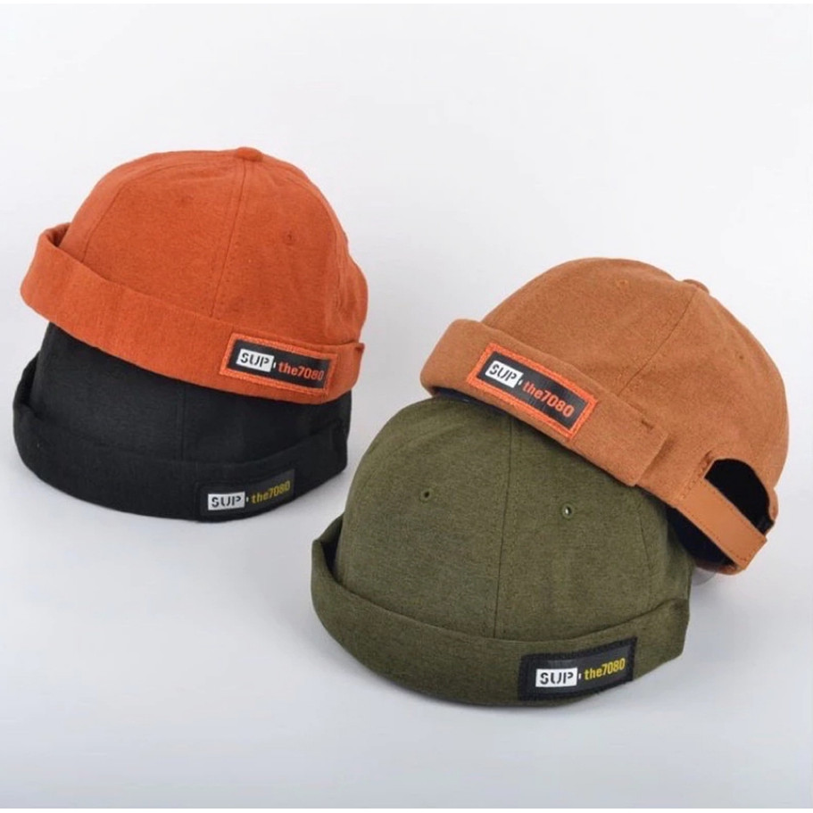 Mũ miki hat, nón tròn không vành lưỡi trai cho nam, nữ chất nhung gân, nón miki hat MU369