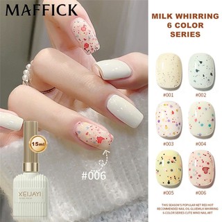Sơn móng tay Gel kem trắng sequins sơn móng tay 15ml cần nướng 【bluey】