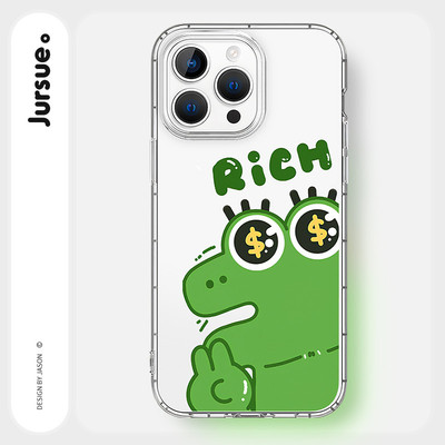 Ốp lưng JURSUE mềm chống bẩn hài hước ngộ nghĩnh dễ thương đẹp độc lạ cho iPhone 17 16 15 14 13 12 11 Pro Max SE 2020 X XR XS 8 7 ip 6S 6 Plus kute Y5057