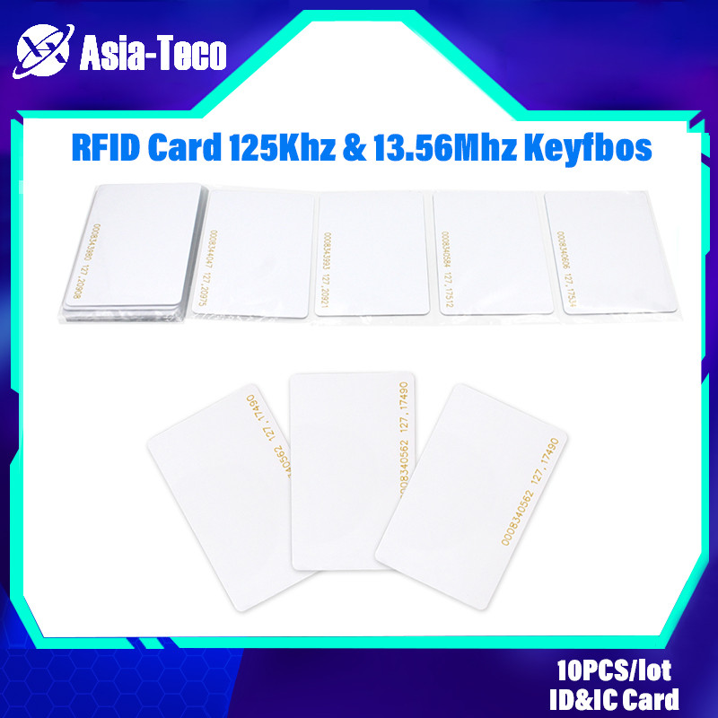 10 CHIẾC Chỉ Đọc EM4100 TK4100 Keyfob RFID Chìa Khóa Fob Thẻ Chip Nhãn Dán Token Vòng Gần Thẻ