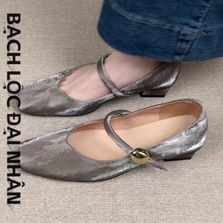 BÔNG LỘ ỘC ĐẠII NHÂN✨ Dép múa ba lê mũi vuông kiểu Pháp Design Sense