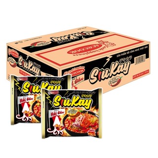 Thùng 24 Gói Mì Siu Kay Vị Hải Sản Bò Cay Gà Cay Phô Mai - Mì cay 7 cấp độ Siêu Cay Thách thức mọi vị giác TT