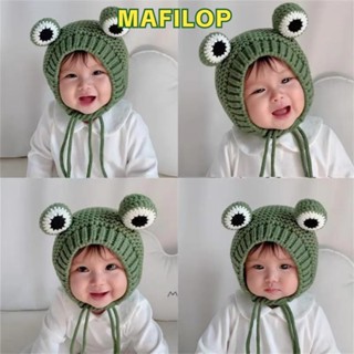 MAFILOP  Mũ Ếch Cho Bé, Mũ Trẻ Em Dày Dễ Thương, Thời Trang Ấm Mắt Ếch Mũ Dệt Kim Bé Trai / Bé Gái