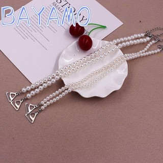 Dây chuyền tình dục áo ngực BAYAMO Ngọc trai có thể điều chỉnh thanh lịch