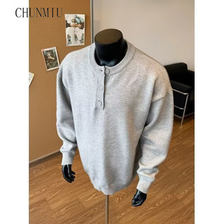 CHUNMIU Áo Len áo sweater nam cardigan áo len nan Tay Dài 2024 NEW MMY24C016W 49Z241205