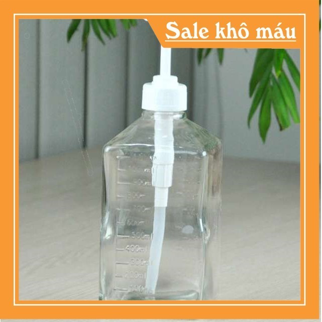 [ Sỉ ] Bình đựng siro bằng nhựa thủy tinh có vòi pump định lượng 10ml 1 lần bơm