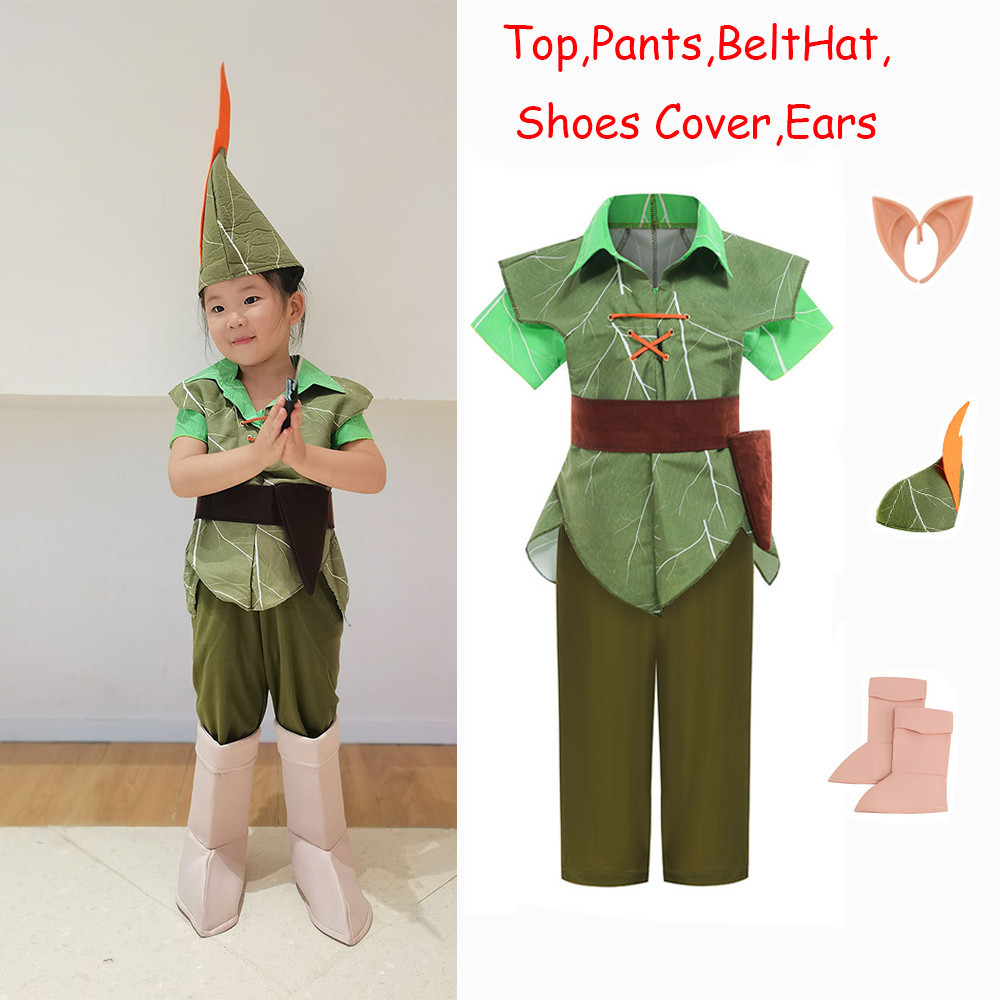 Fairy Peter Pan Cosplay Trang Phục Elf Ears Bộ Dao Cho Trẻ Em Bé Trai