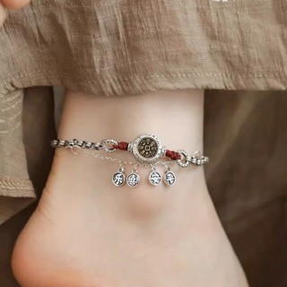 [Trái Tim Tím] Trang Sức Retro Giá Trị Cao Peace Joy Núi Ma Thương Hiệu Vòng Chân Nữ Đồ Trang Trí Chân 16cm