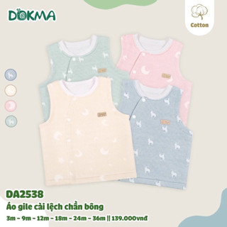    Bulakid   Dokma - Áo Gile nỉ Trần bông nỉ coton 2 lớp vải dày ấm cho bé trai bé gái từ sơ sinh đến 1 tuổi 