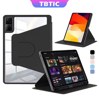 Tbtic Cho Redmi Pad SE 11 Ốp Lưng 10.61 Inch 2023 Có Khe Đựng Bút Chì 360° Xoay