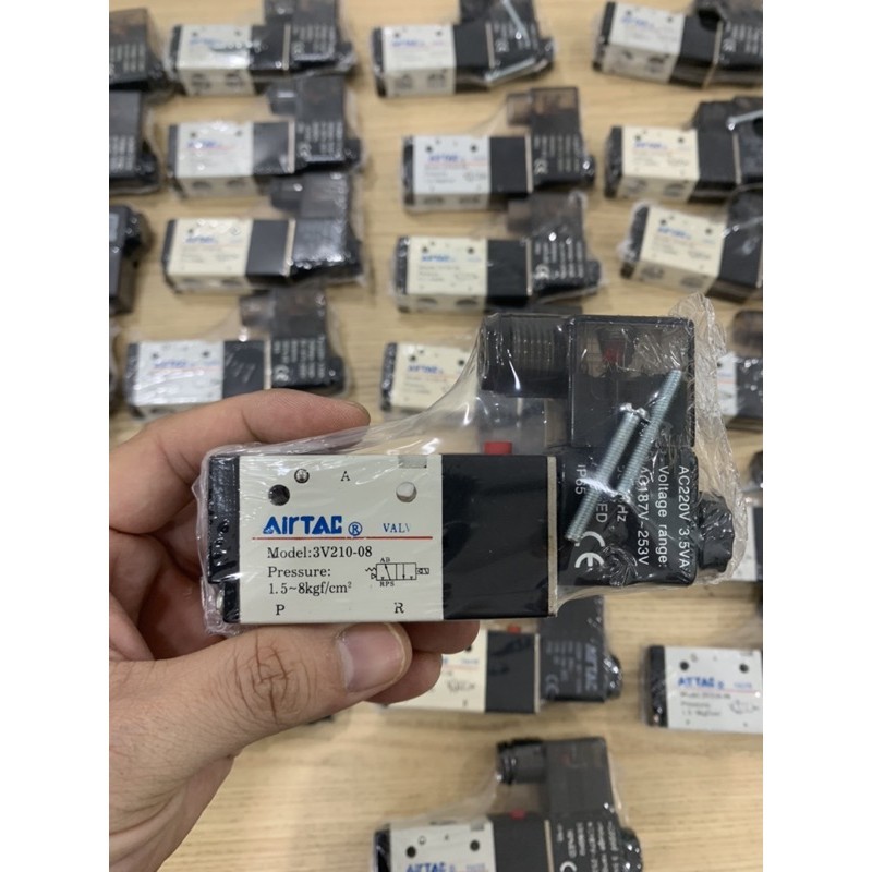 van điện từ khí nén AIRTAC 3V210-08, 220V (99%)