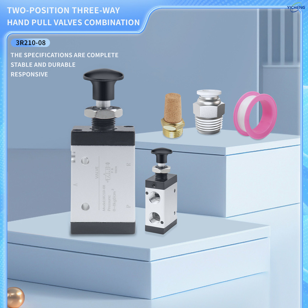 YICHENG PNEUMATIC 3 chiều 2 vị trí Van vận hành đòn bẩy không khí 1 / 4 "Van điện từ khí nén Điều kh