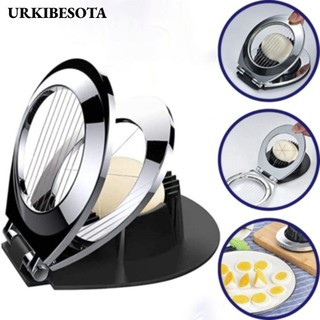 Máy thái trứng URKIBESOTA, Máy cắt trứng đa năng nhanh chóng, Dụng cụ chia trứng bằng thép không gỉ 2 trong 1 chất lượng cao Dụng cụ rau quả nhỏ