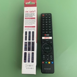 Khiển tivi Sharp CRC326, Remote tv sharp đa năng các dòng tivi sap Smart/LCD - Hàng mới 100% + tặng kèm pin