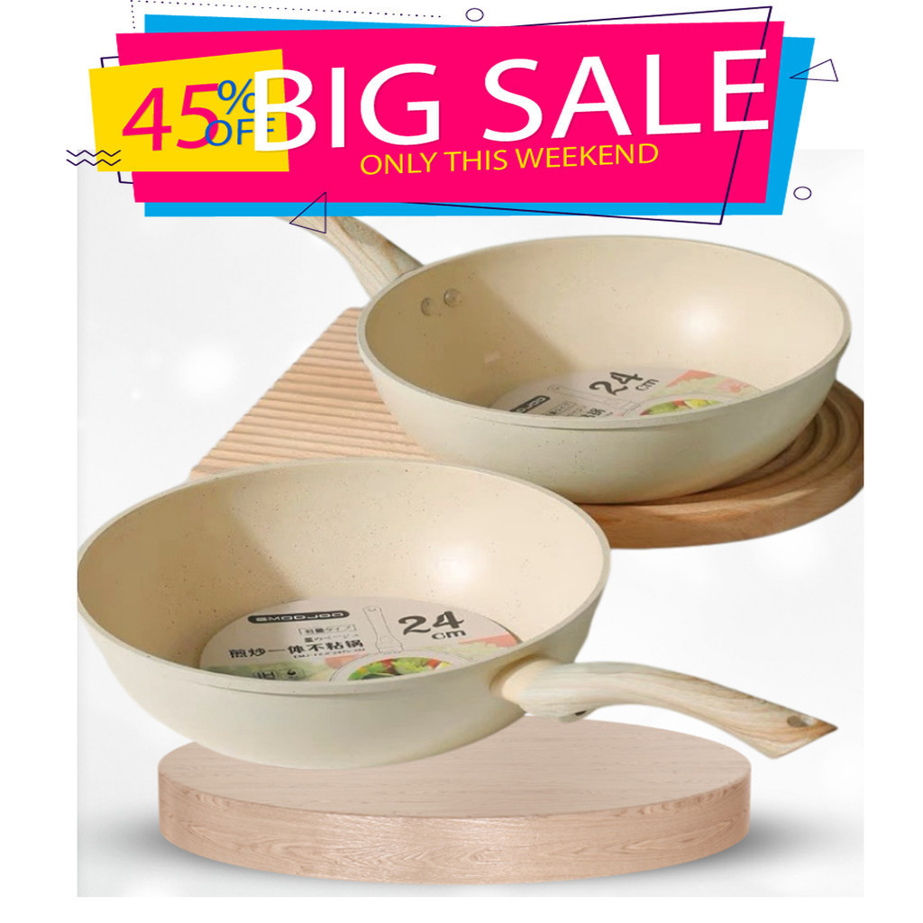 Chảo chống dính Minil Vân Vàng 30-36-24-20 cm