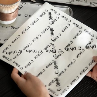 Giấy chống thấm dầu lót giấy chống thấm dầu giấy dầu Silicone giấy thấm dầu bánh mì kẹp thịt bánh mì nướng bánh bao bì khay đựng thực phẩm giấy dầu