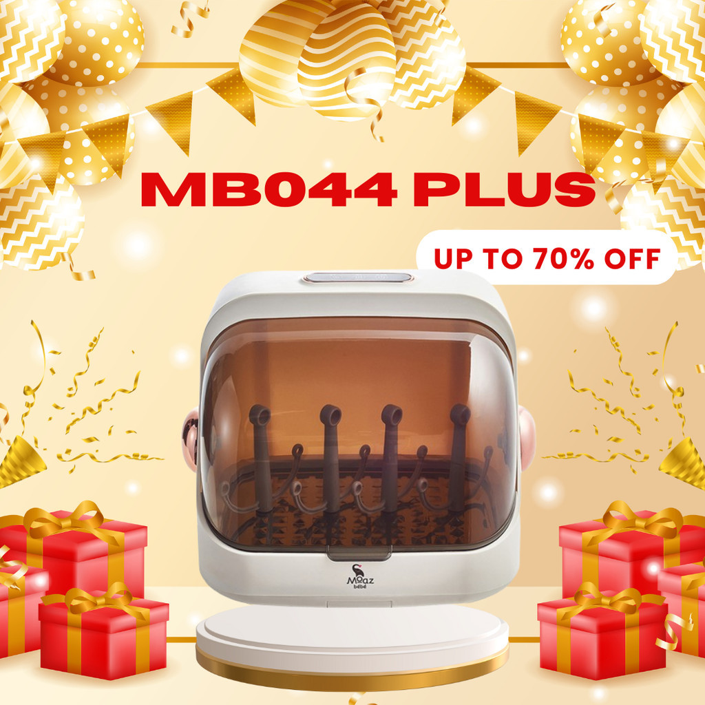 [HOT] Máy úp bình sữa, tiệt trùng và sấy khô tia UVC MOAZBEBE MB044-Plus bảo hành chính hãng