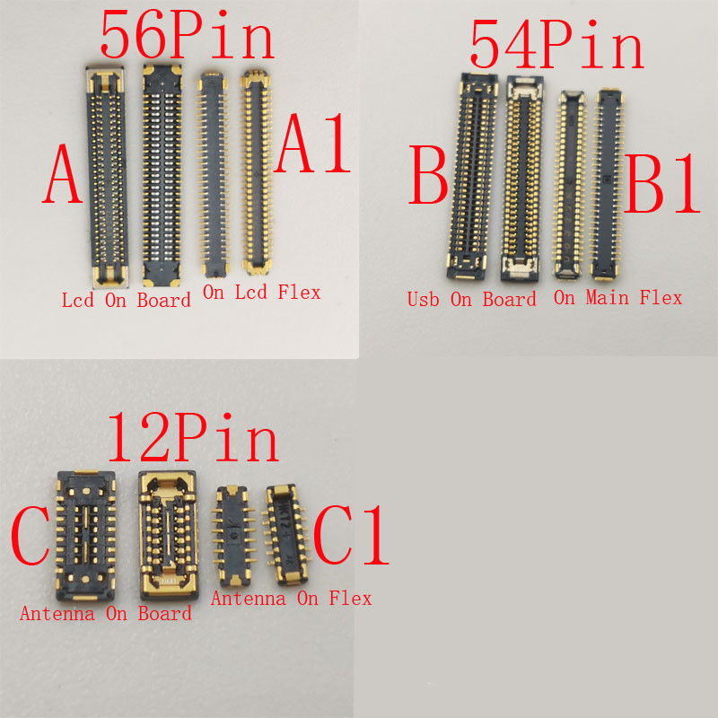 1-5 Chiếc Ăng Ten WiFi Màn Hình Lcd Sạc Usb FPC Đầu Nối Cắm Cho Samsung Galaxy S20 Plus Note 20 Ultra Note20 G981 G980 G986 G988F 12 54 56 Pin Sạc Màn Hình Flex Cổng Ban