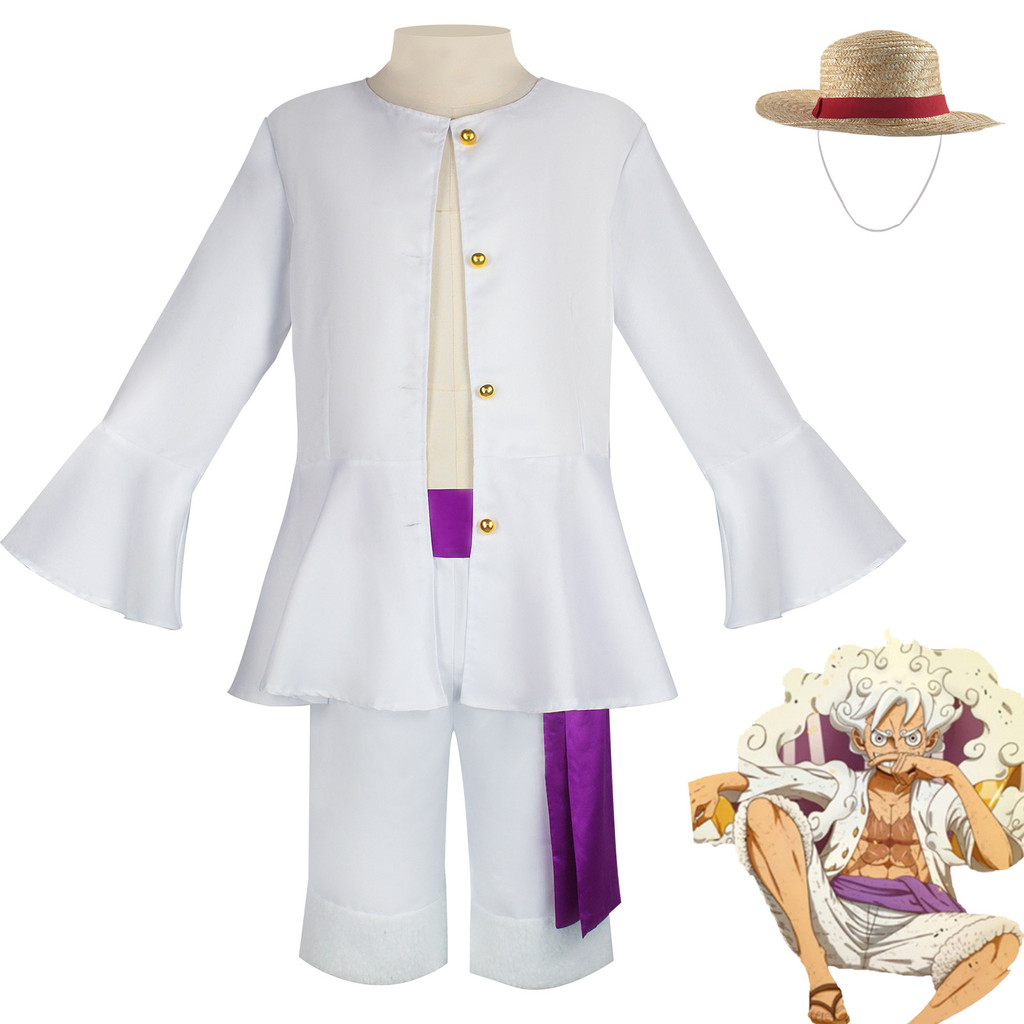 One Piece Cosplay Nika Monkey D Luffy Anime Nhập Vai Hoạt Hình Quần Áo