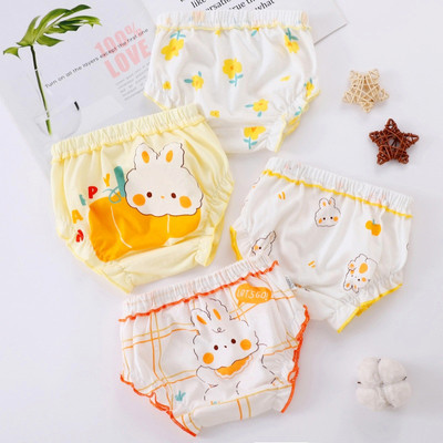 Adabaobao® ᵛⁿ Quần Lót Cho Bé In Tam Giác Bánh Mì Trẻ Em Bé Gái Cotton Quần Đùi 0-4 Y