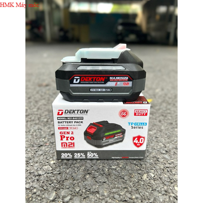 Pin 21V Dekton chân phổ thông M21 B4015TP/ chính hãng HKM Máy Móc