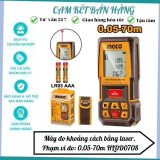 Máy đo khoảng cách bằng laser, Phạm vi đo: 0,05-70m INGCO HLDD0708