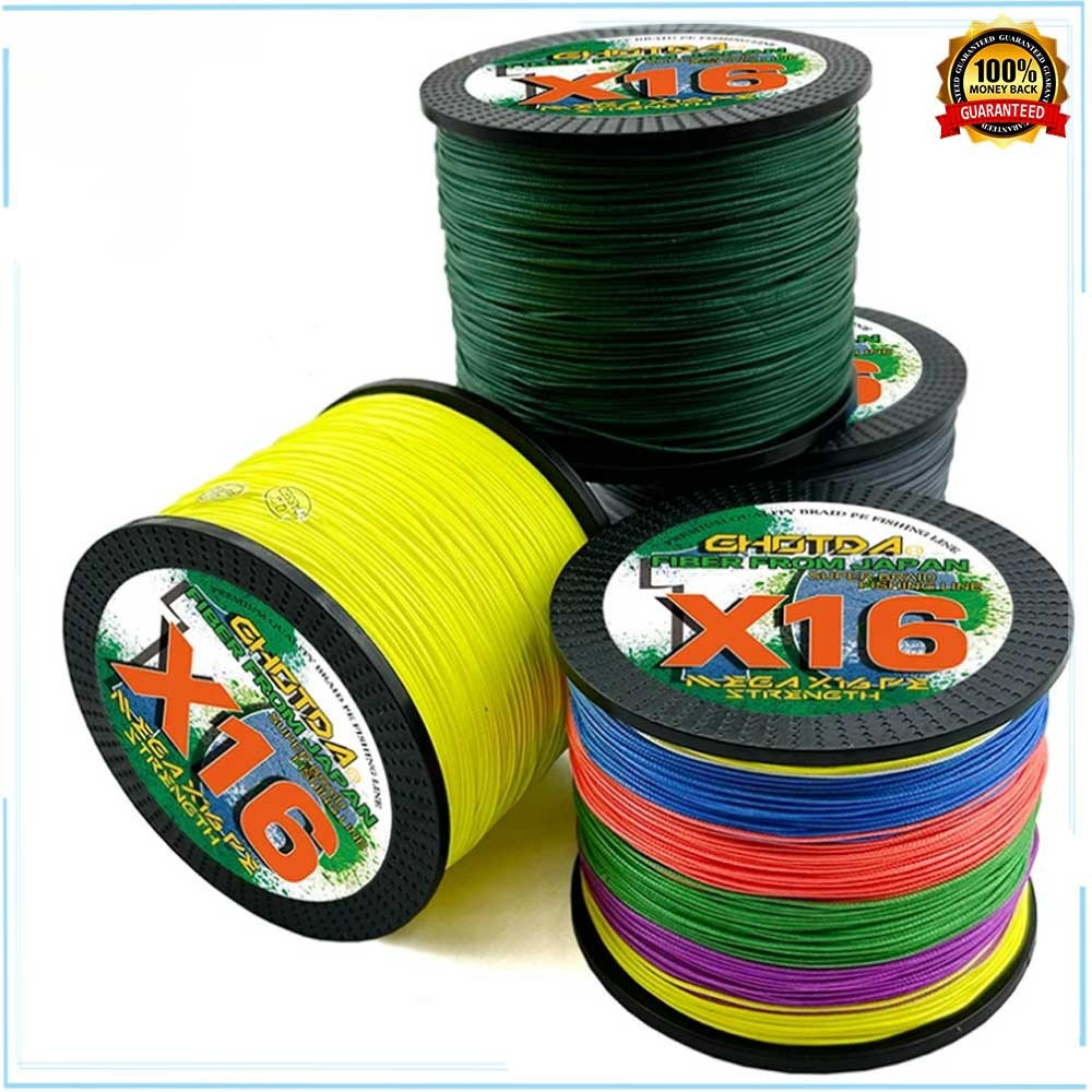 GHOTDA Cực Bện PE Dây Câu 100M-300M X16 Nước Mặn Jigging Dây 25-200LB Đa Dây Chính Cho Cá Chép Bass 