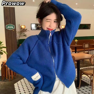 Prowow áo len cardigan áo khoác cardigan Fashion Thời trang phổ biến Phong cách WMY24C002C 49Z241203