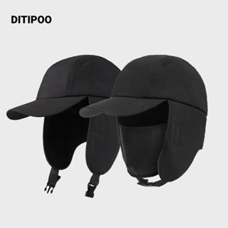 Mũ lưỡi vịt DITIPOO, Mũ bịt tai dày bảo vệ tai, Chất lượng giữ ấm Rocker Fleece Mũ bóng chày nam