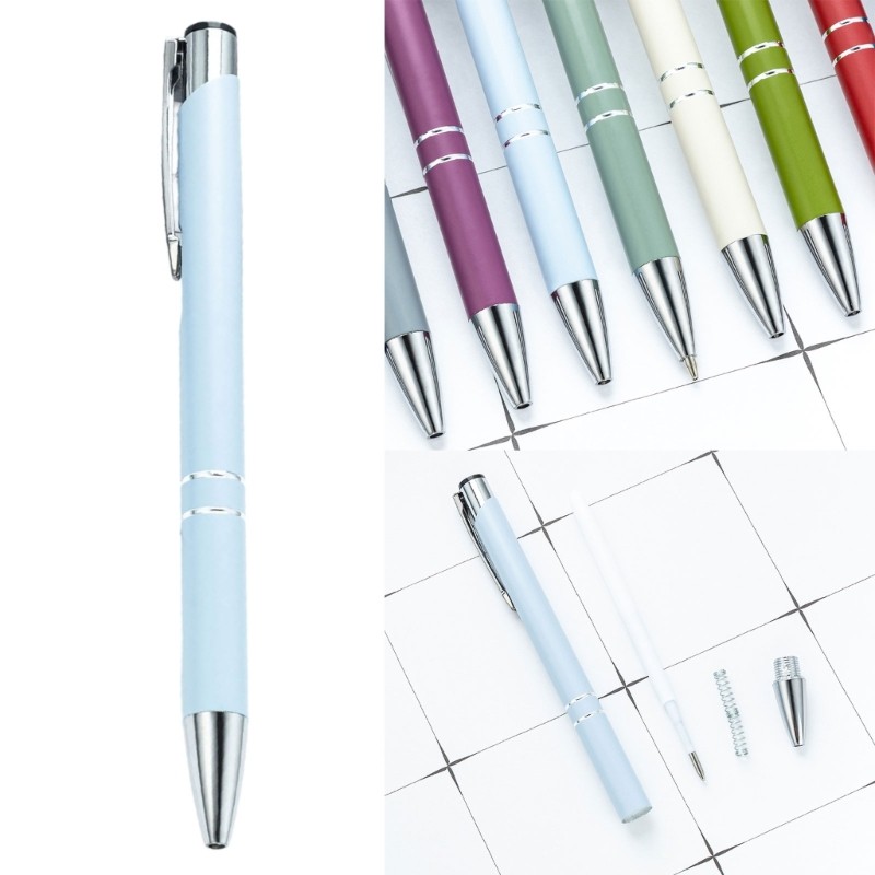 Kelln 6 Chiếc 1 0mm Bút Viết Kim Loại Bút Bi Bút Dầu Bút Bi Có Thể Thu Vào Bút Bi