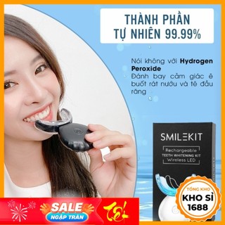 Kit trắng răng SMILEKIT S5, Máy làm trắng răng giúp trắng răng nhanh chóng, an toàn, không ê buốt có bút gel E2007