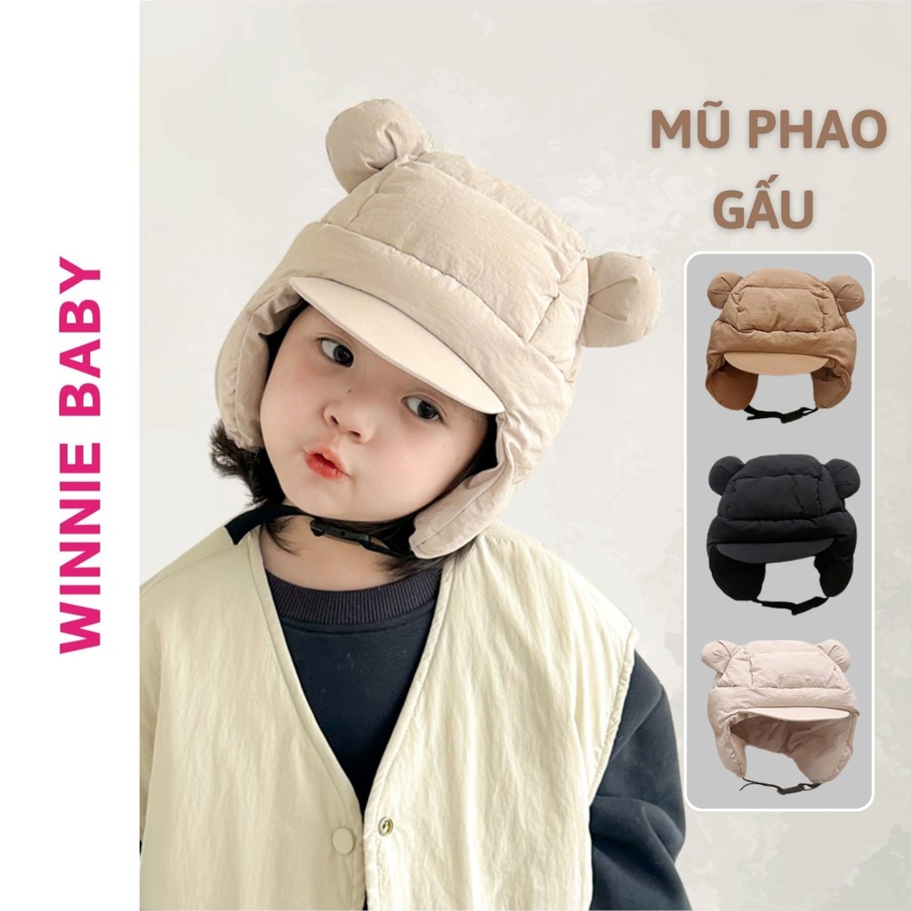 Mũ Phao Gấu Thời Trang Hàn Quốc Trùm Đầu, Trùm Tai Siêu Nhẹ, Ấm Áp, Bảo Vệ Đầu Và Tai Chống Gió Mùa 