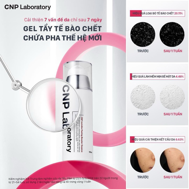 Gel Tẩy Tế Bào Chết Thế Hệ Mới CNP Laboratory Invisible Peeling Booster Chứa PHA Giúp Cải Thiện Da Hàn Quốc 100ml