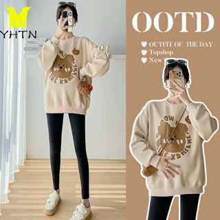 YHTN set bầu thu đông bộ cho thun áo quần đẹp xinh bà thời trang đũi mẹ đồ nữ bigsize sét sang chảnh đi tiệc chơi mùa do bau cotton