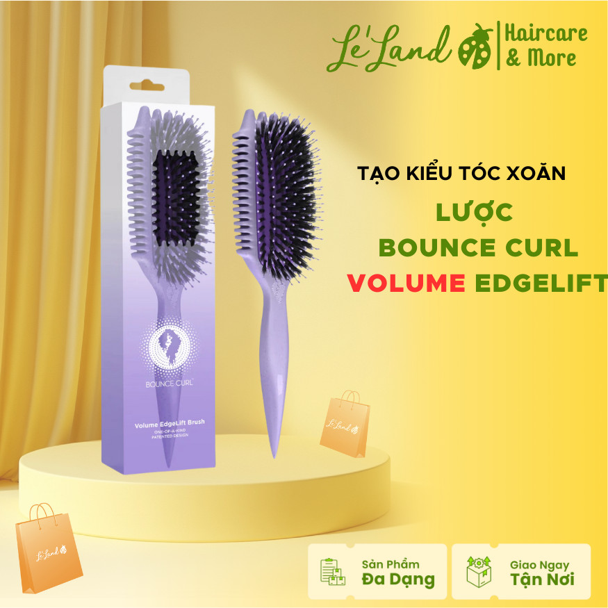 Lược tạo kiểu tóc xoăn Bounce Curl Volume EdgeLift Brush, 5-in-1 Tool for Volumized