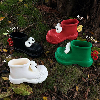 Xixitiao Giày Đi Mưa Nữ, Gót Trung Bình, Chống Thấm Nước, Thích Hợp Cho Hoạt Động Ngoài Trời