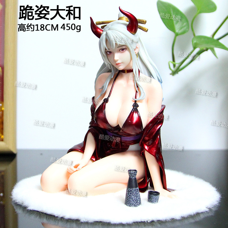 One Piece One Piece Anime Thiết bị ngoại vi Mô hình Chơi Kimono Quỳ Tư Thế Yamato Hình con gái Kaido