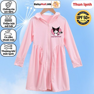 Váy chống nắng hình Kuromi cho bé gái BABYMALL áo dài chống nắng toàn thân cho bé chất thun lạnh mát