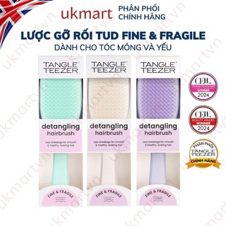  Lược Tangle Teezer TUD Fine & Fragile gỡ rối tối ưu cho tóc mỏng dễ gãy chải khi tóc ướt 