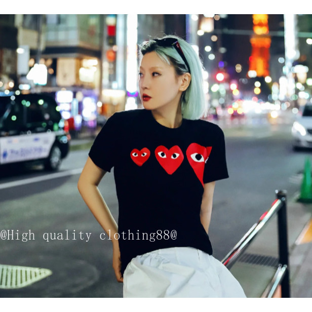 CDG Rei Kawakubo PLAY Áo thun ngắn tay tình yêu