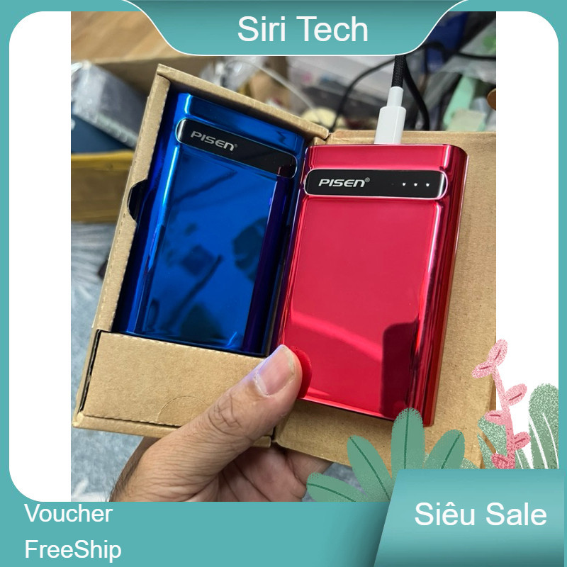 Sạc dự phòng chính hãng Pisen 10.000 mAh nhỏ gọn