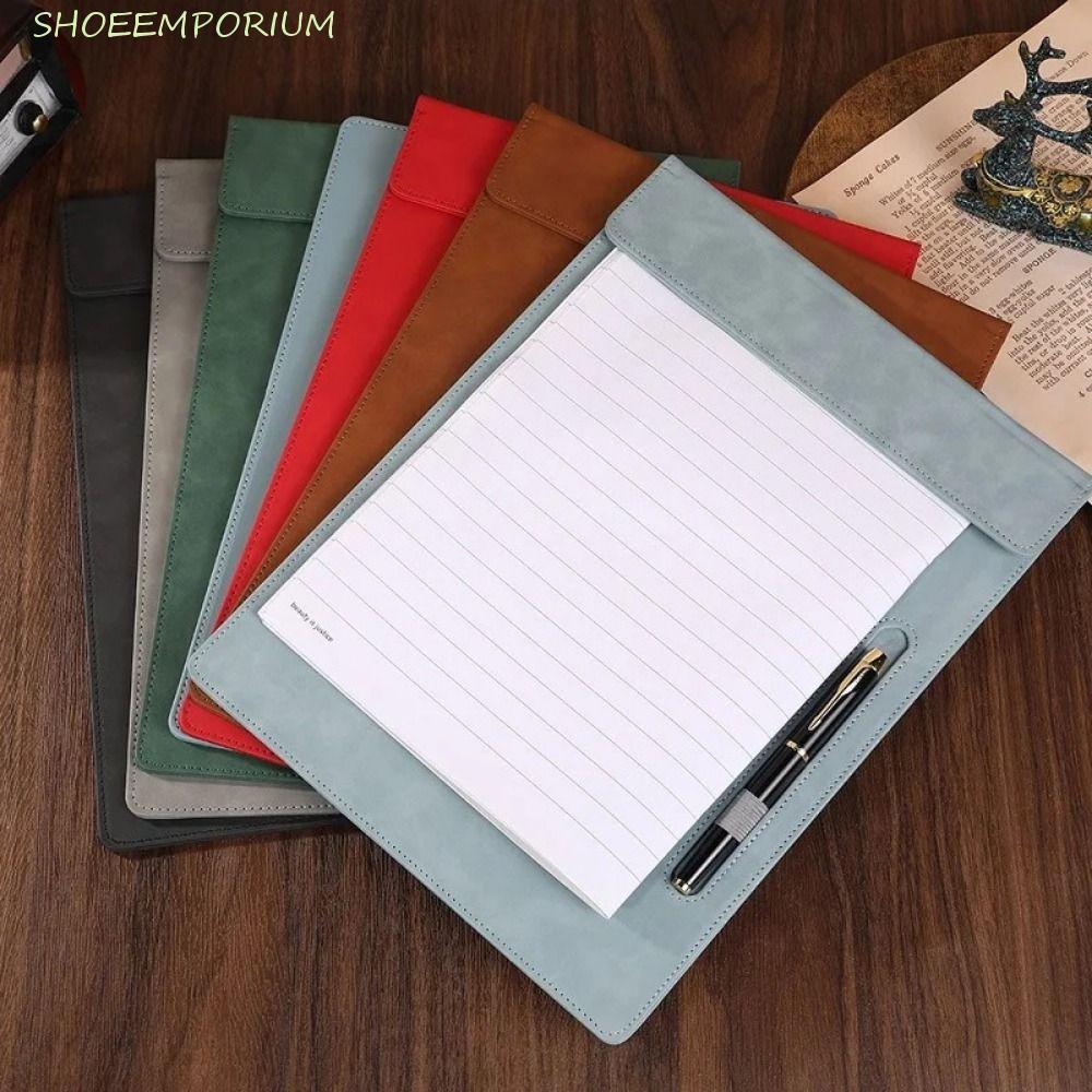 Thư mục tập tin SHOEEMPORIUM, Clipboard viết bằng da PU a4, Kẹp Menu thư mục Chống nước có bút Chèn 