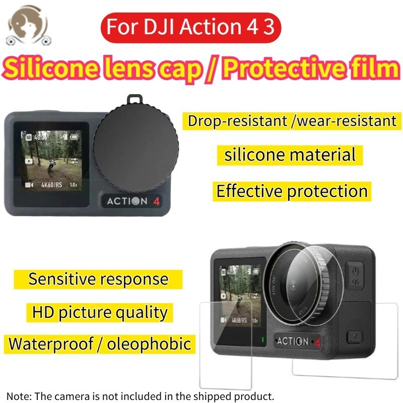 Dành Cho DJI Action 4 Ống Kính HD Kính Cường Lực DJI Action 4 3 Phụ Kiện Bảo Vệ Camera