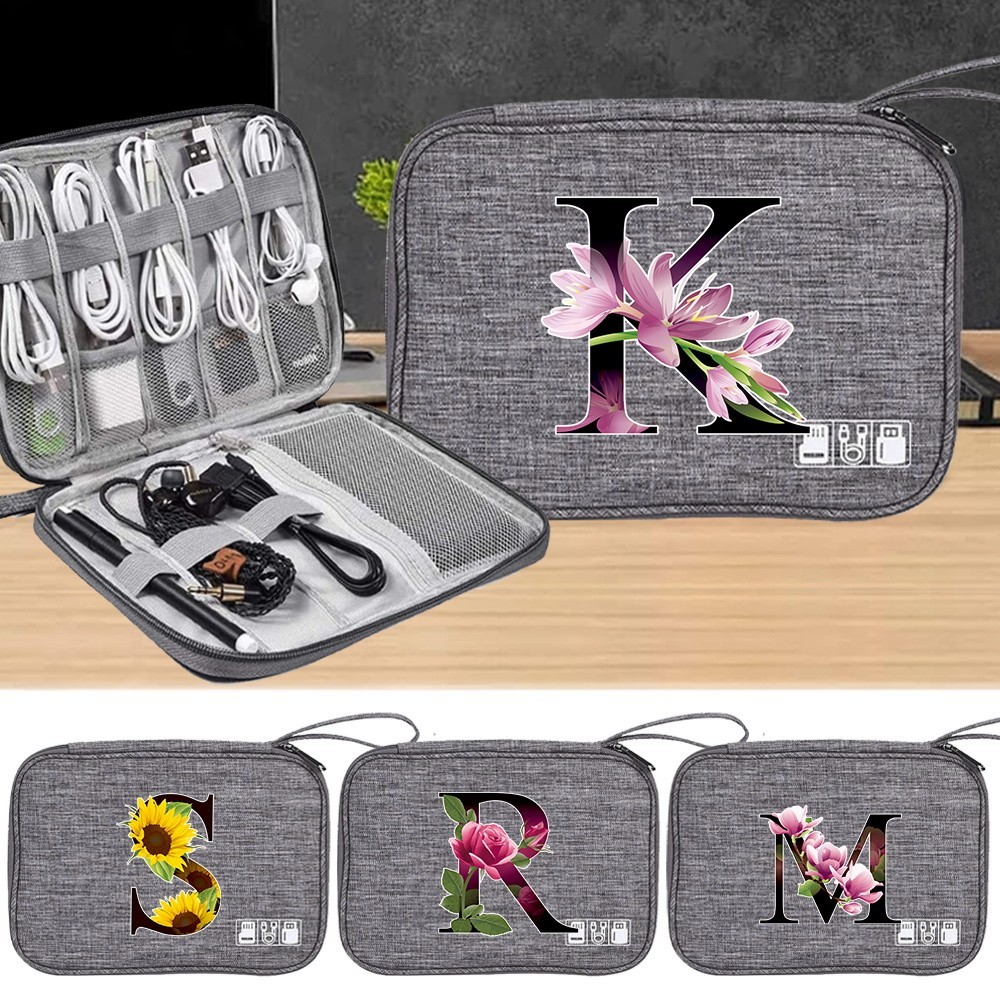 Data cable storage bag Large Capacity Accessories Organizer Tech Pouch Organizer Case Portable Gadge